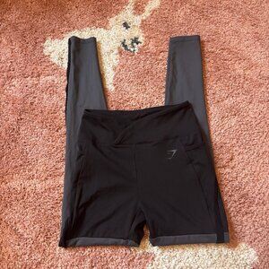 Gymshark x Nikki Blackketter Size Small S Black And Gray Cross Front Leggings
